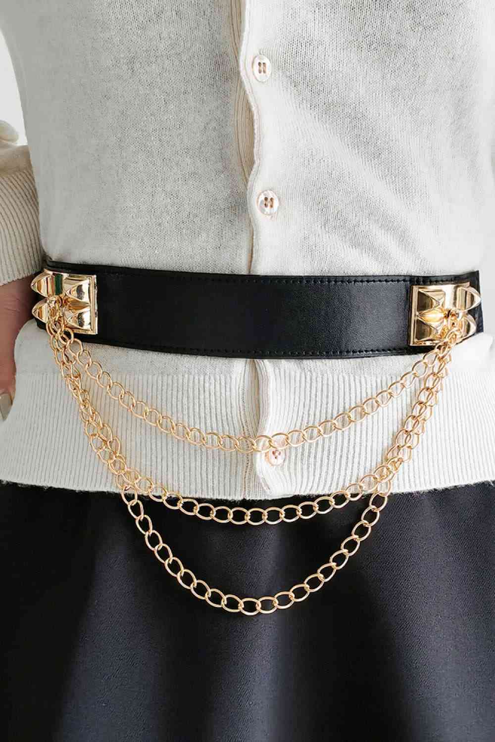 Elastic Belt with Chain - Belt - FITGGINS