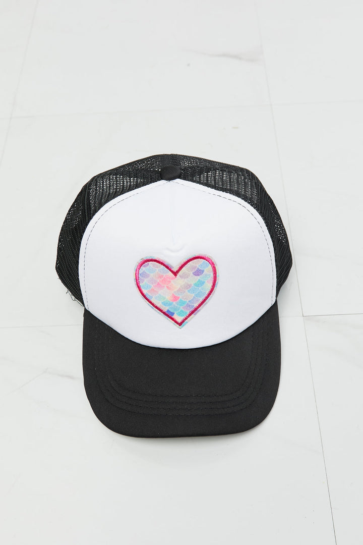 Fame Falling For You Trucker Hat in Black - Hats - FITGGINS