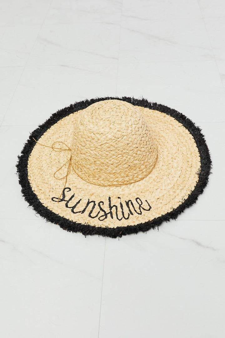Fame Sunshine Straw Fringe Hat - Hats - FITGGINS