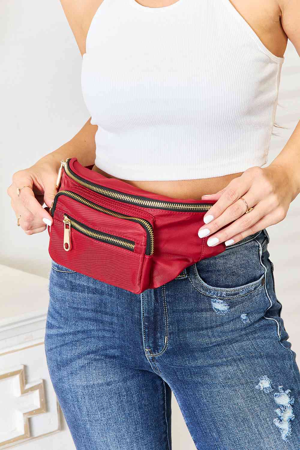 Fame Triple Pocket Nylon Fanny Pack - Handbag - FITGGINS