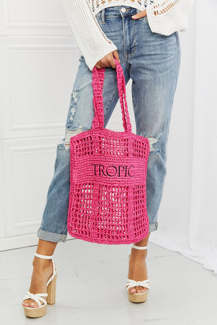 Fame Tropic Babe Staw Tote Bag - Handbag - FITGGINS