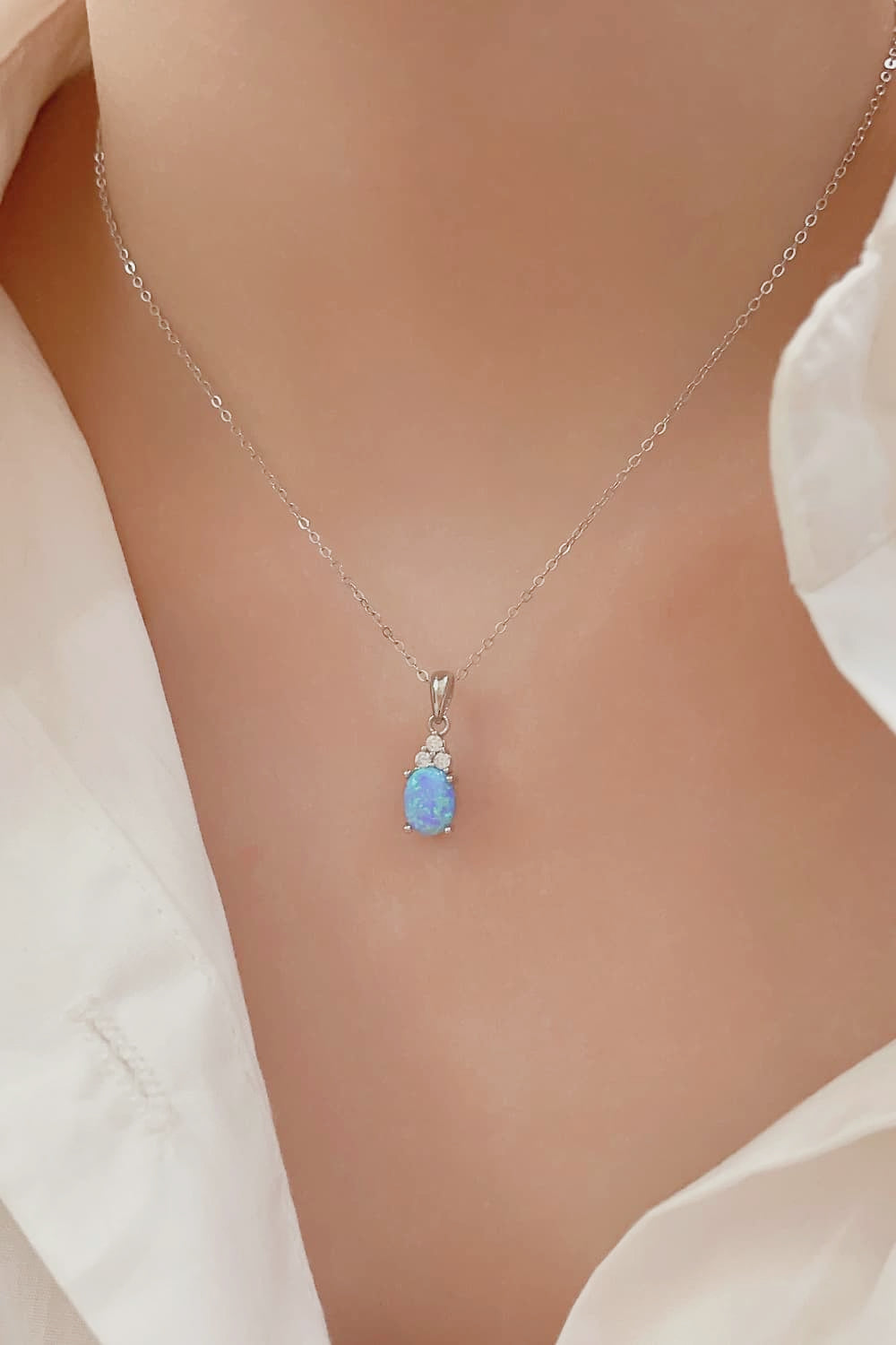 Find Your Center Opal Pendant Necklace - Necklaces - FITGGINS