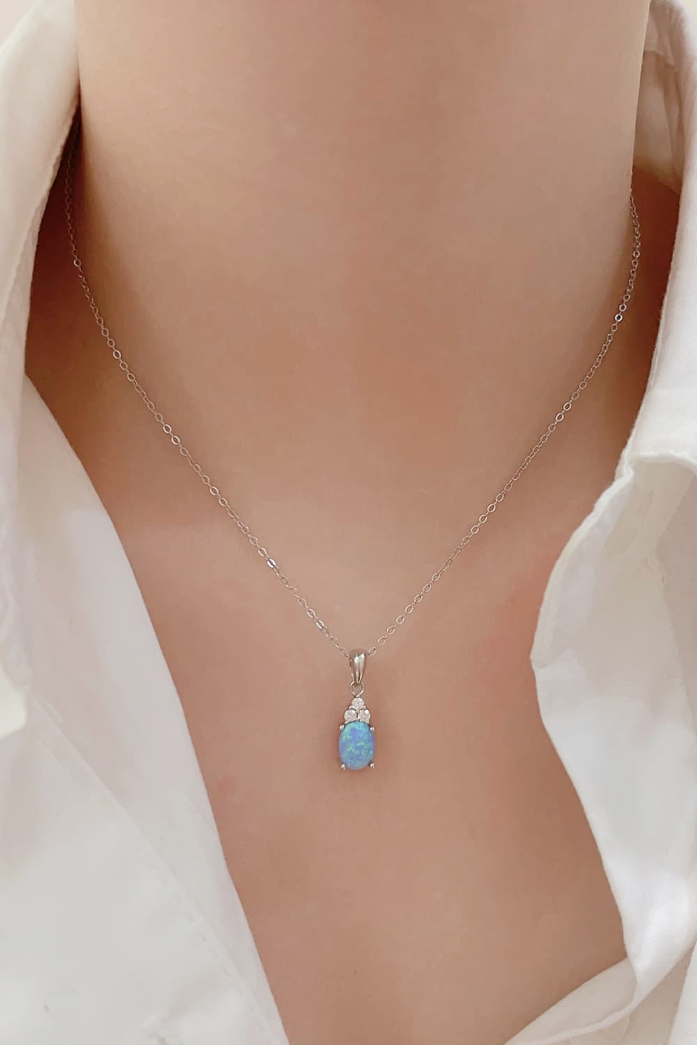 Find Your Center Opal Pendant Necklace - Necklaces - FITGGINS