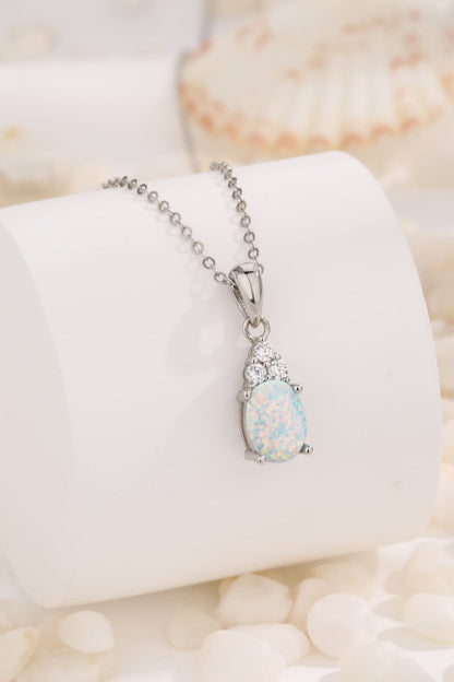 Find Your Center Opal Pendant Necklace - Necklaces - FITGGINS