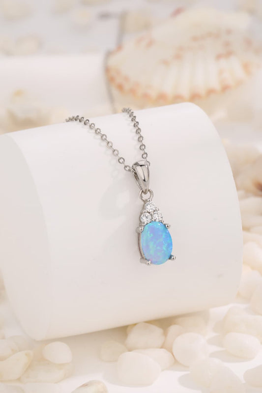 Find Your Center Opal Pendant Necklace - Necklaces - FITGGINS