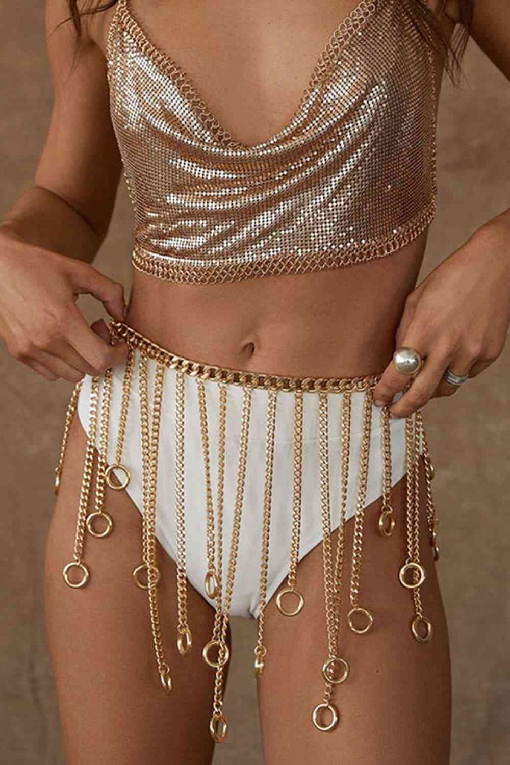 Fringe Chain Alloy Belt - Belt - FITGGINS