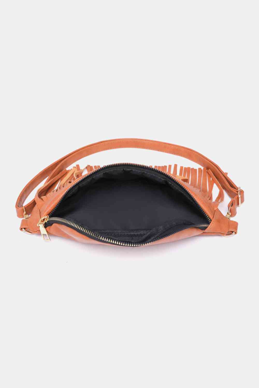 Fringed PU Leather Sling Bag - Handbag - FITGGINS