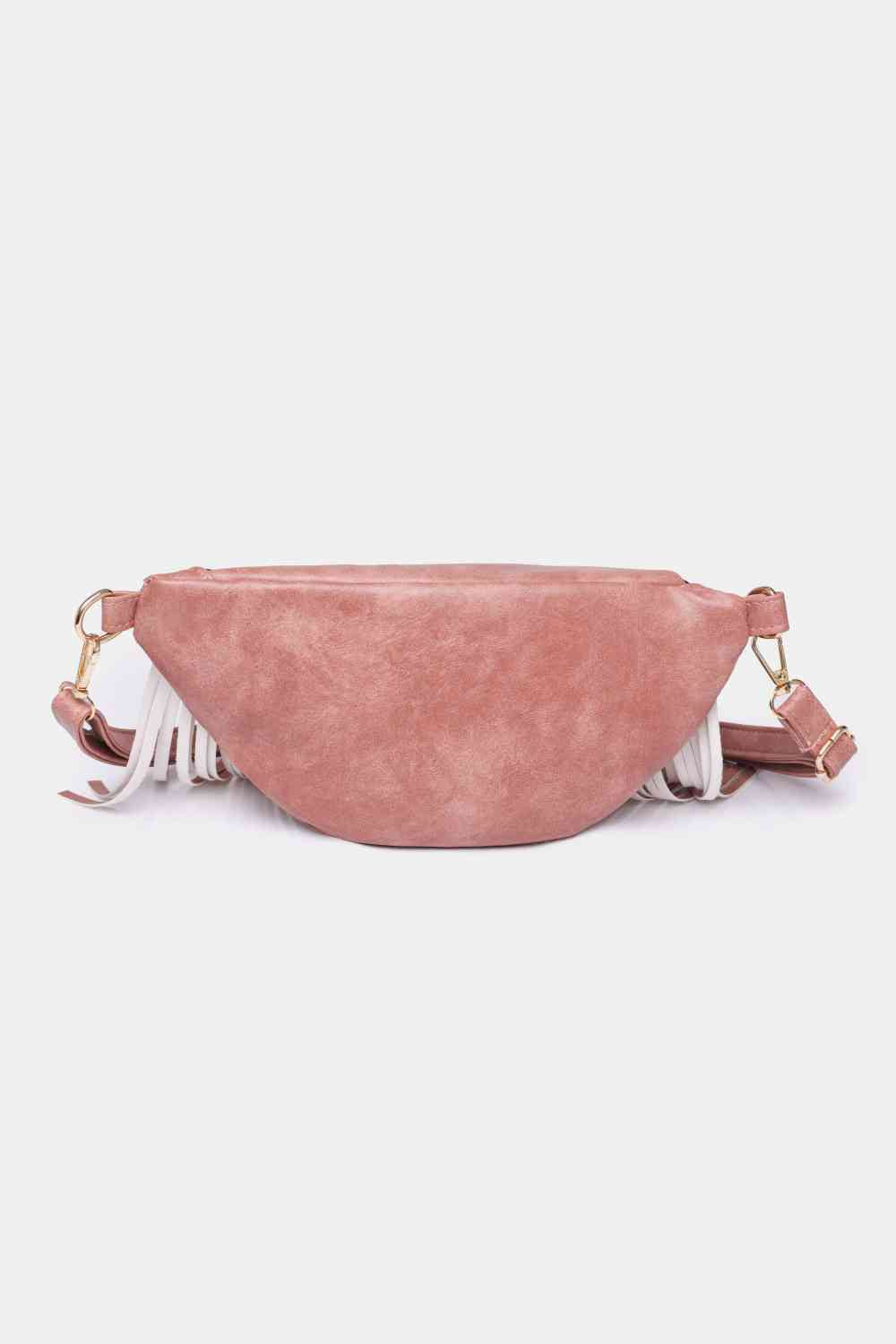 Fringed PU Leather Sling Bag - Handbag - FITGGINS