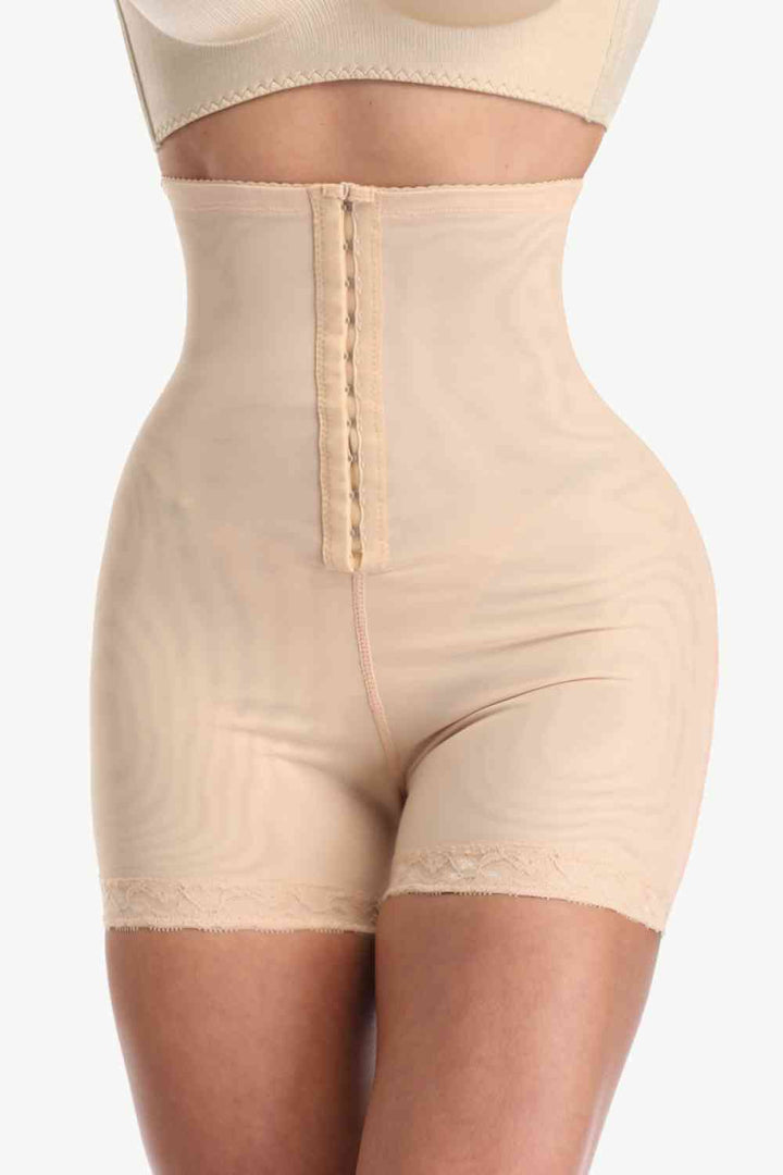 Full Size Hook-and-Eye Shaping Shorts - Shapewear - FITGGINS