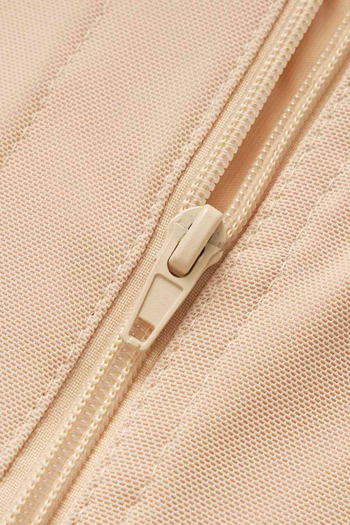 Full Size Side Zipper Under-Bust Shaping Bodysuit - Shapewear - FITGGINS
