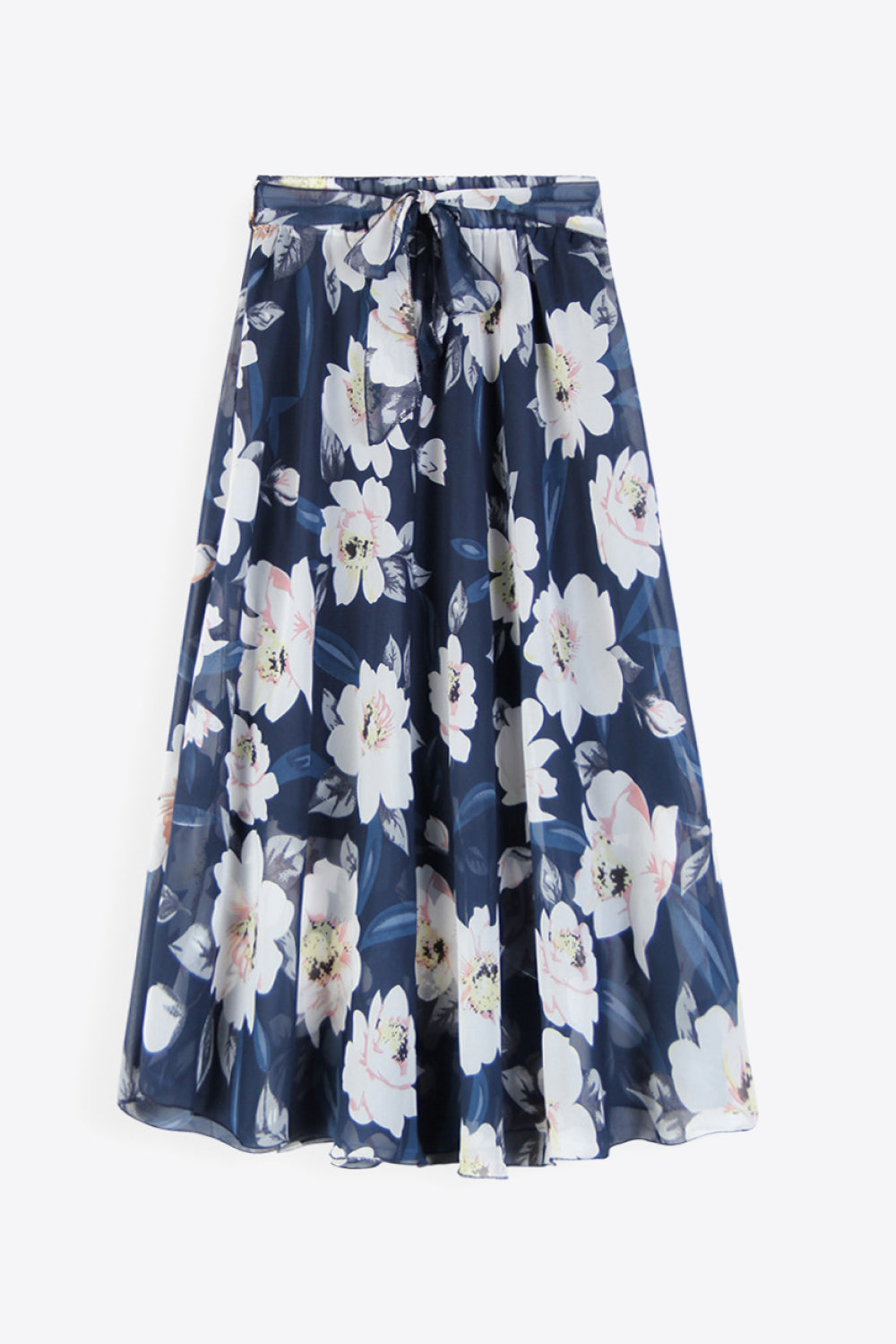 Full Size Floral Tie-Waist Skirt - Skirts - FITGGINS