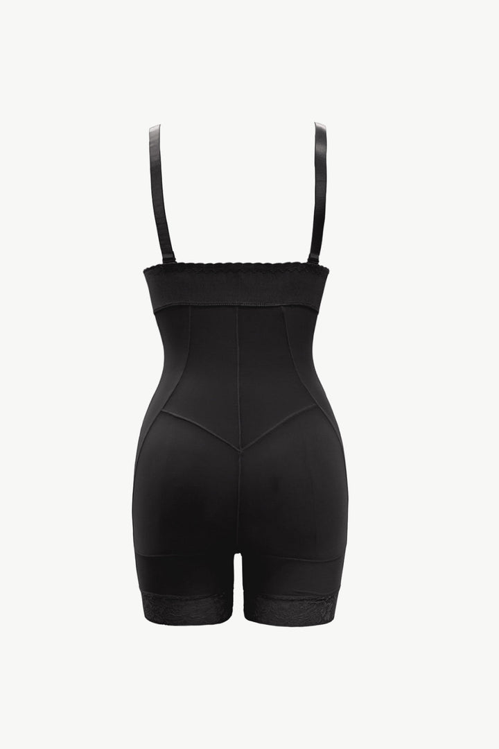 Full Size Zip Up Under-Bust Shaping Bodysuit - Shapewear - FITGGINS