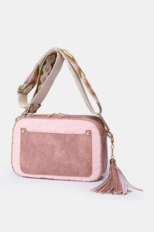 Fuzzy Tassel PU Leather Crossbody Bag - Handbag - FITGGINS