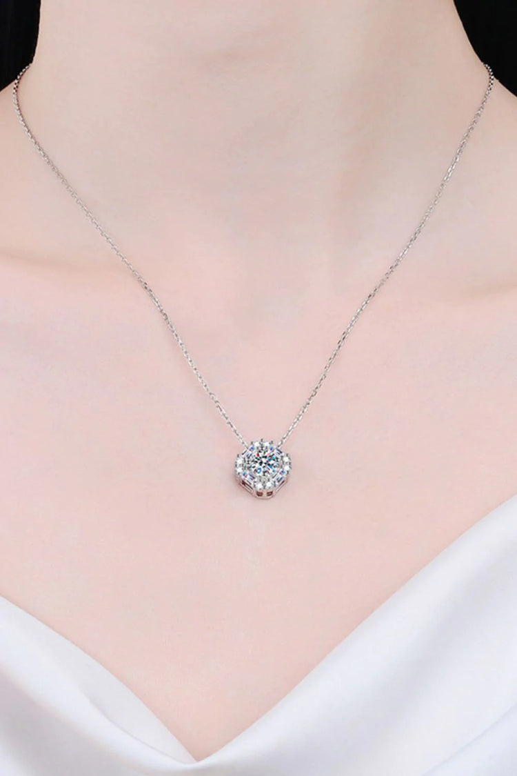Geometric Moissanite Pendant Chain Necklace - Necklaces - FITGGINS