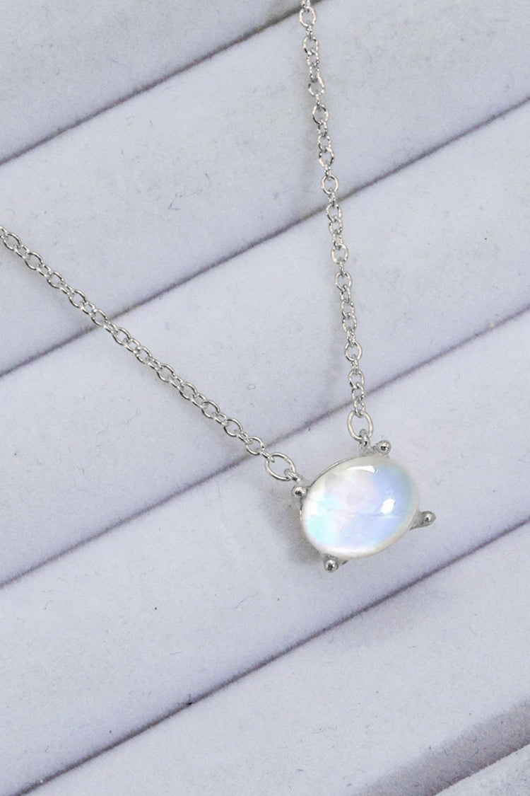 Geometric Moonstone Pendant Necklace - Necklaces - FITGGINS