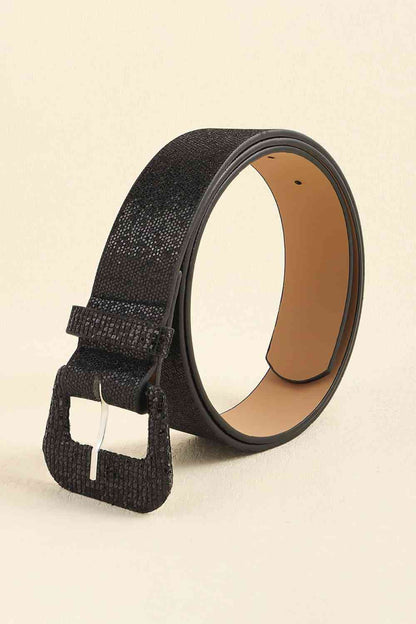 Glitter PU Leather Belt - Belt - FITGGINS