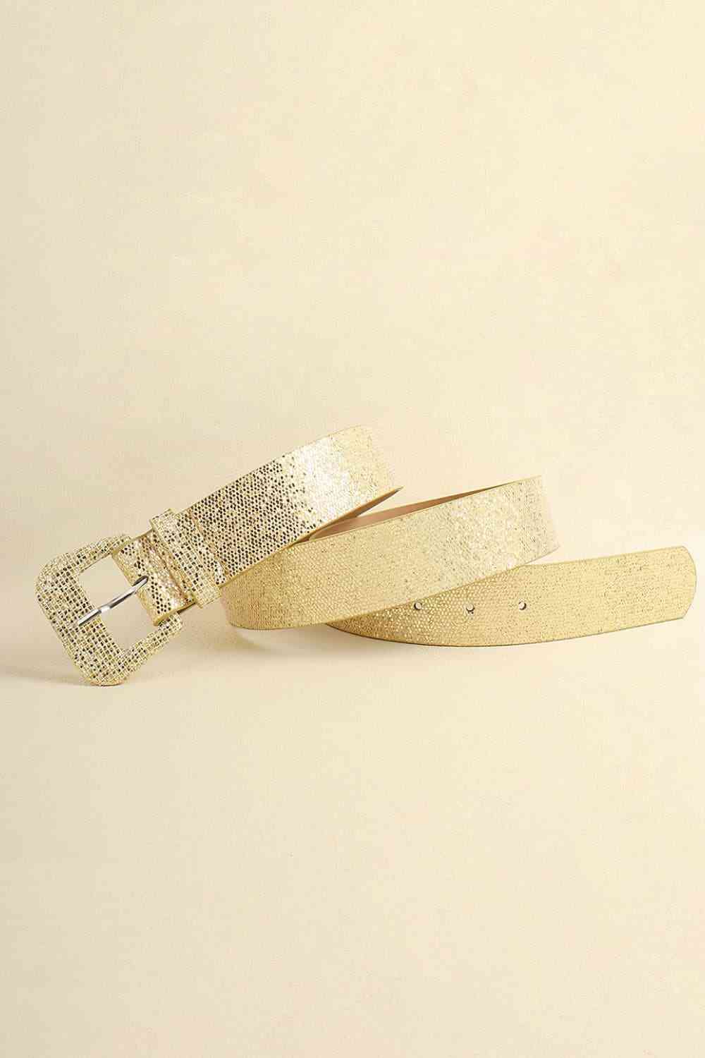 Glitter PU Leather Belt - Belt - FITGGINS