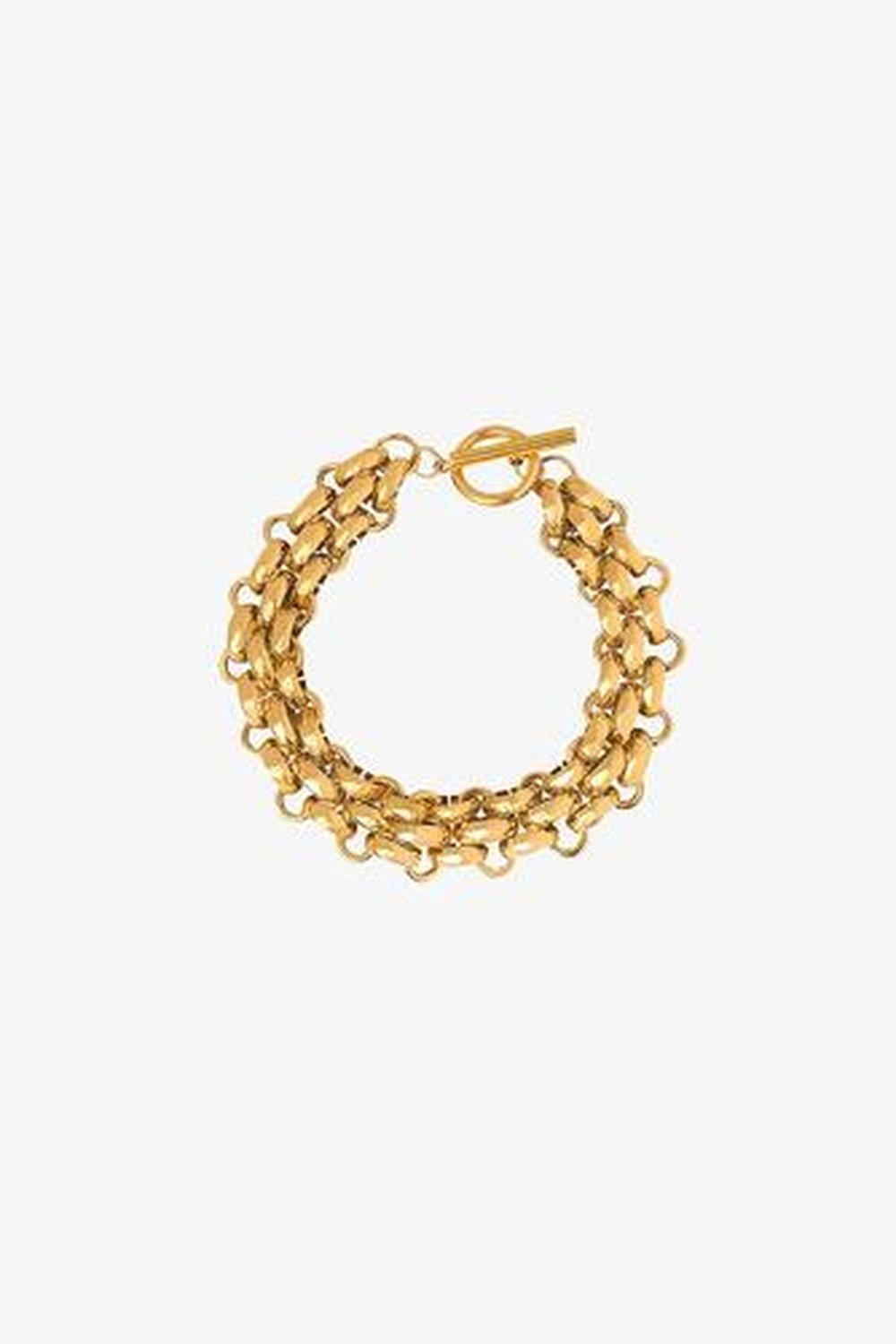 Gold-Plated Toggle Clasp Bracelet - Bracelets - FITGGINS