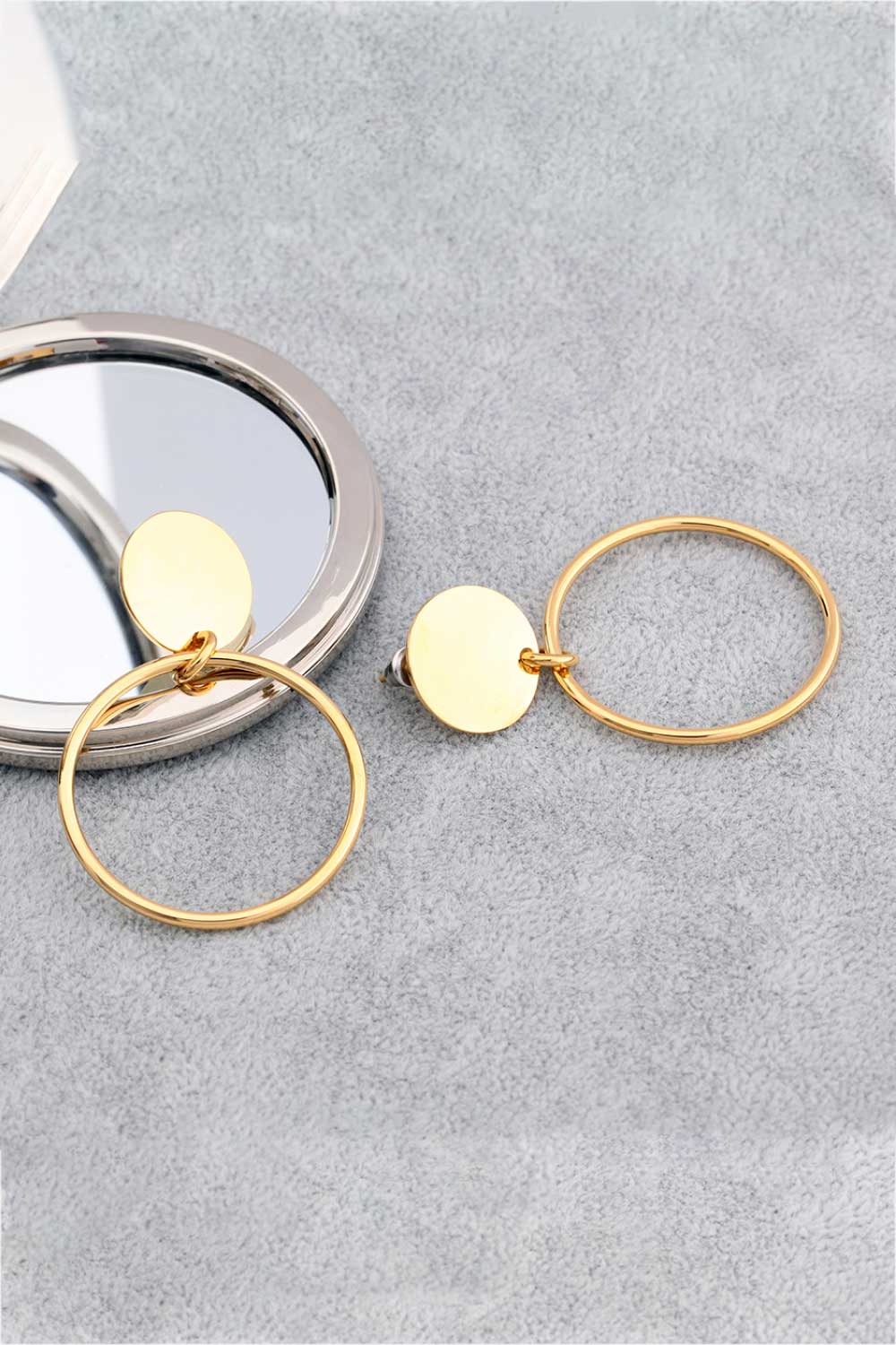 Gold-Plated Stainless Steel Drop Earrings - Earrings - FITGGINS