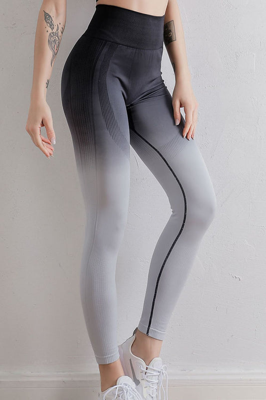 Gradient High Waist Sports Leggings - Leggings - FITGGINS