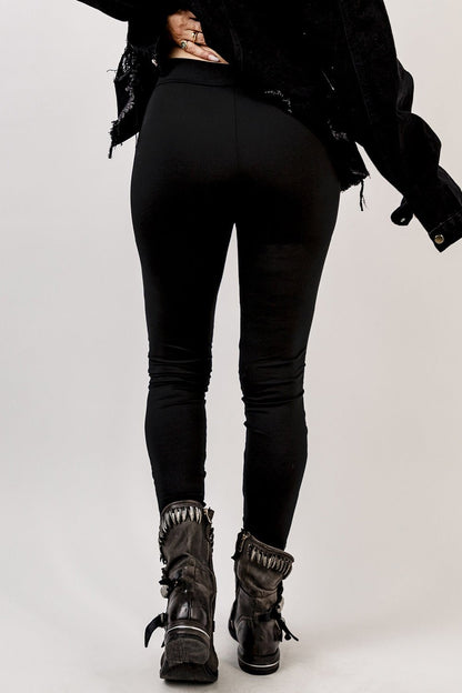 Grommet Lace Up Leggings - Pants - FITGGINS