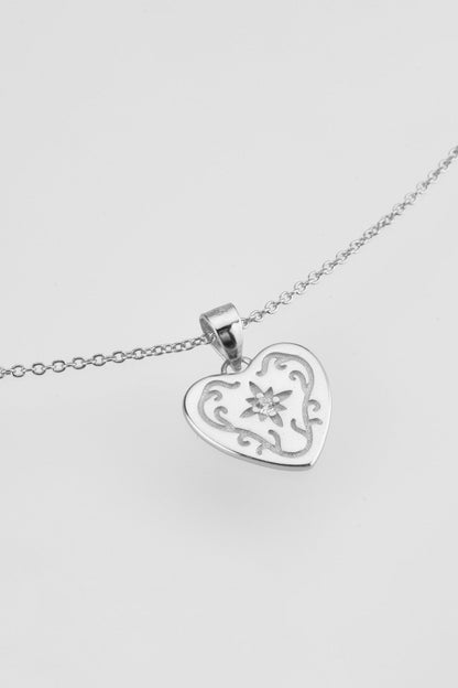 Heart Pendant 925 Sterling Silver Necklace - Necklaces - FITGGINS