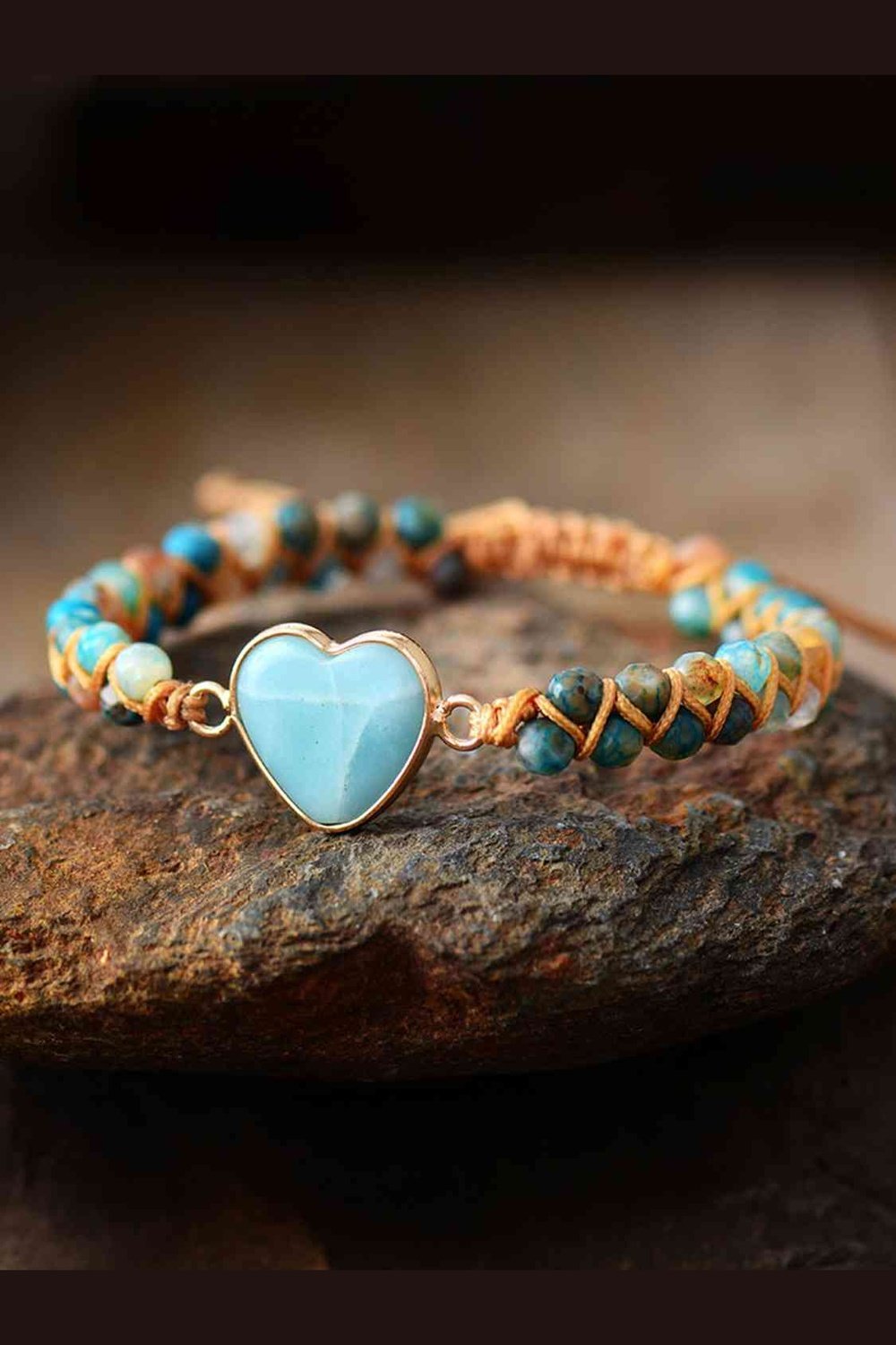 Heart Shape Beaded Bracelet - Bracelets - FITGGINS