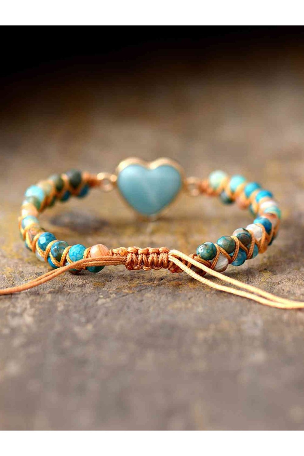 Heart Shape Beaded Bracelet - Bracelets - FITGGINS