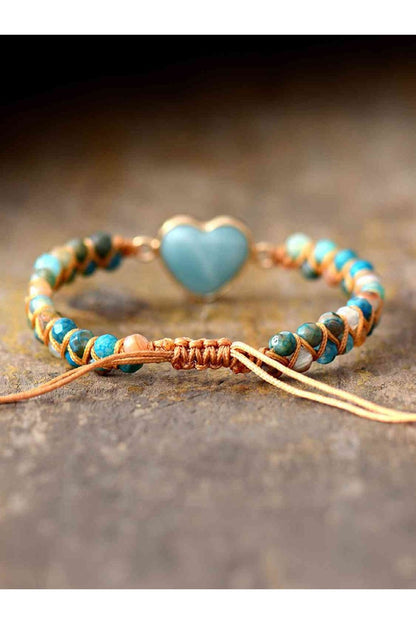 Heart Shape Beaded Bracelet - Bracelets - FITGGINS