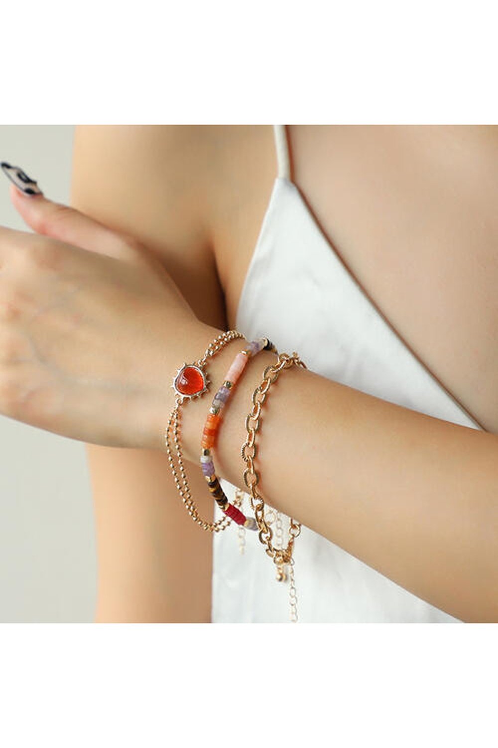 Heart Triple-Layered Bracelet - Bracelets - FITGGINS