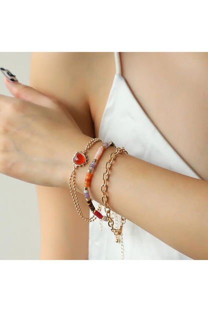 Heart Triple-Layered Bracelet - Bracelets - FITGGINS