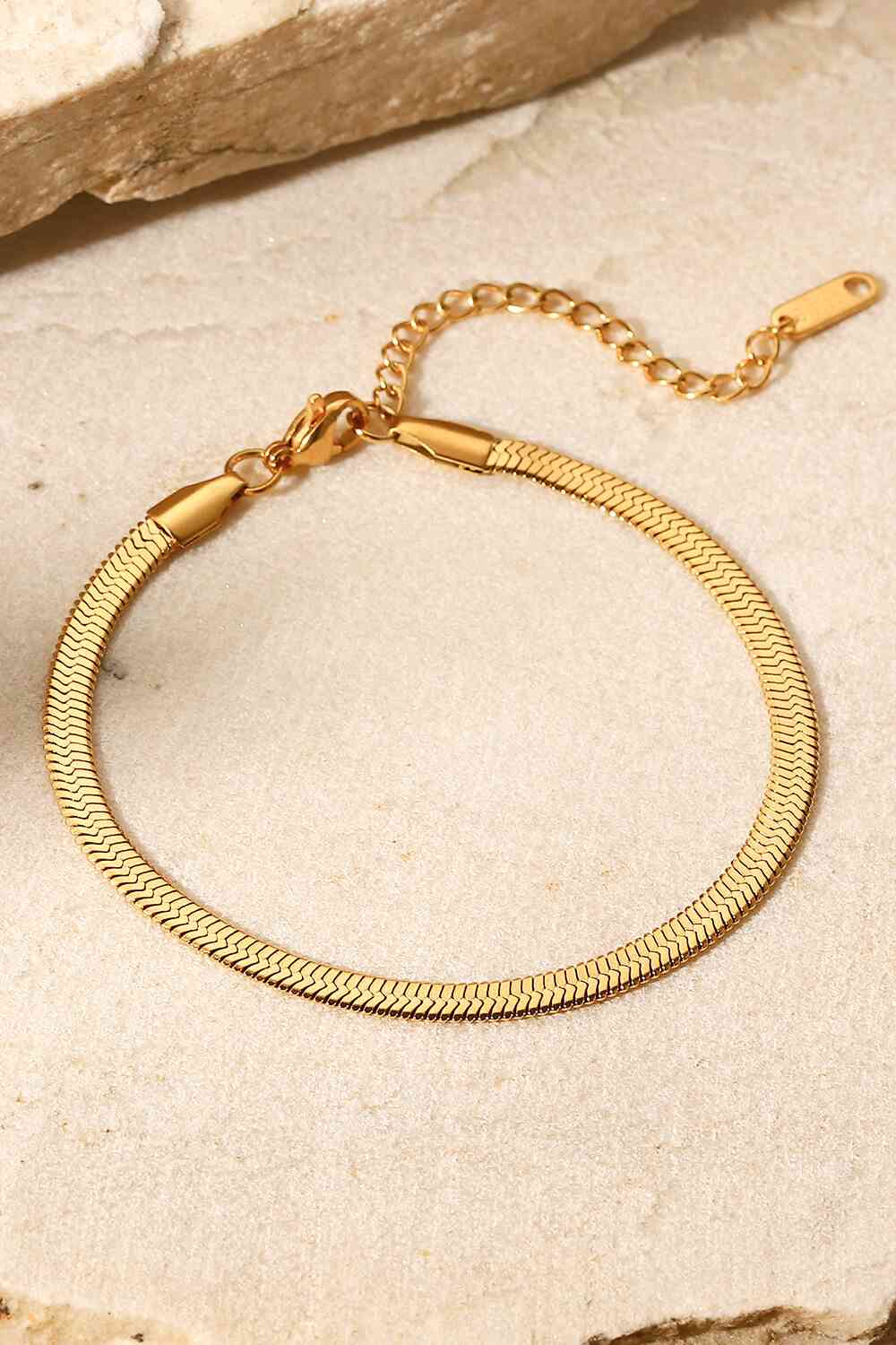 Herringbone Chain Stainless Steel Bracelet - Bracelets - FITGGINS