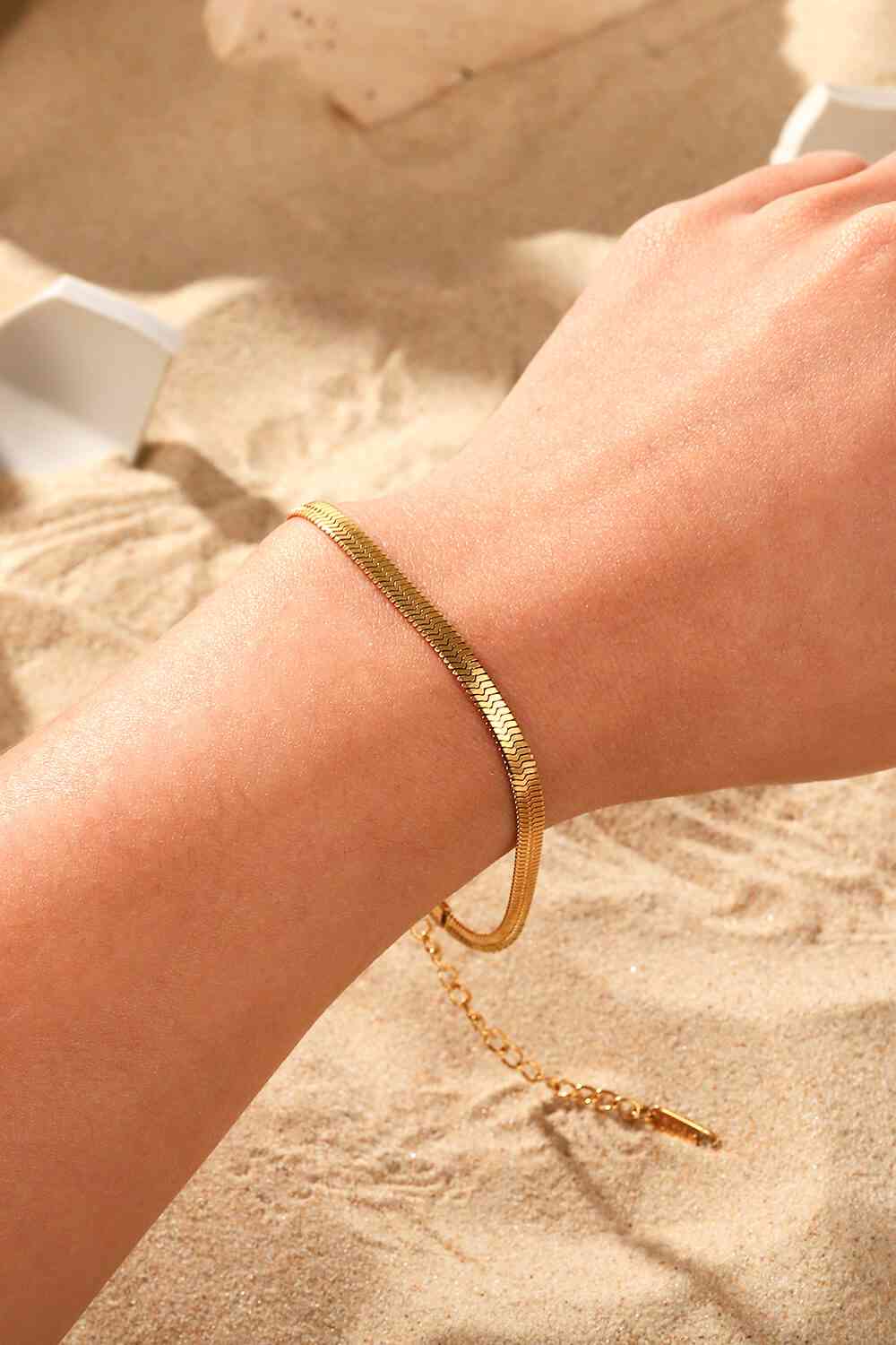 Herringbone Chain Stainless Steel Bracelet - Bracelets - FITGGINS