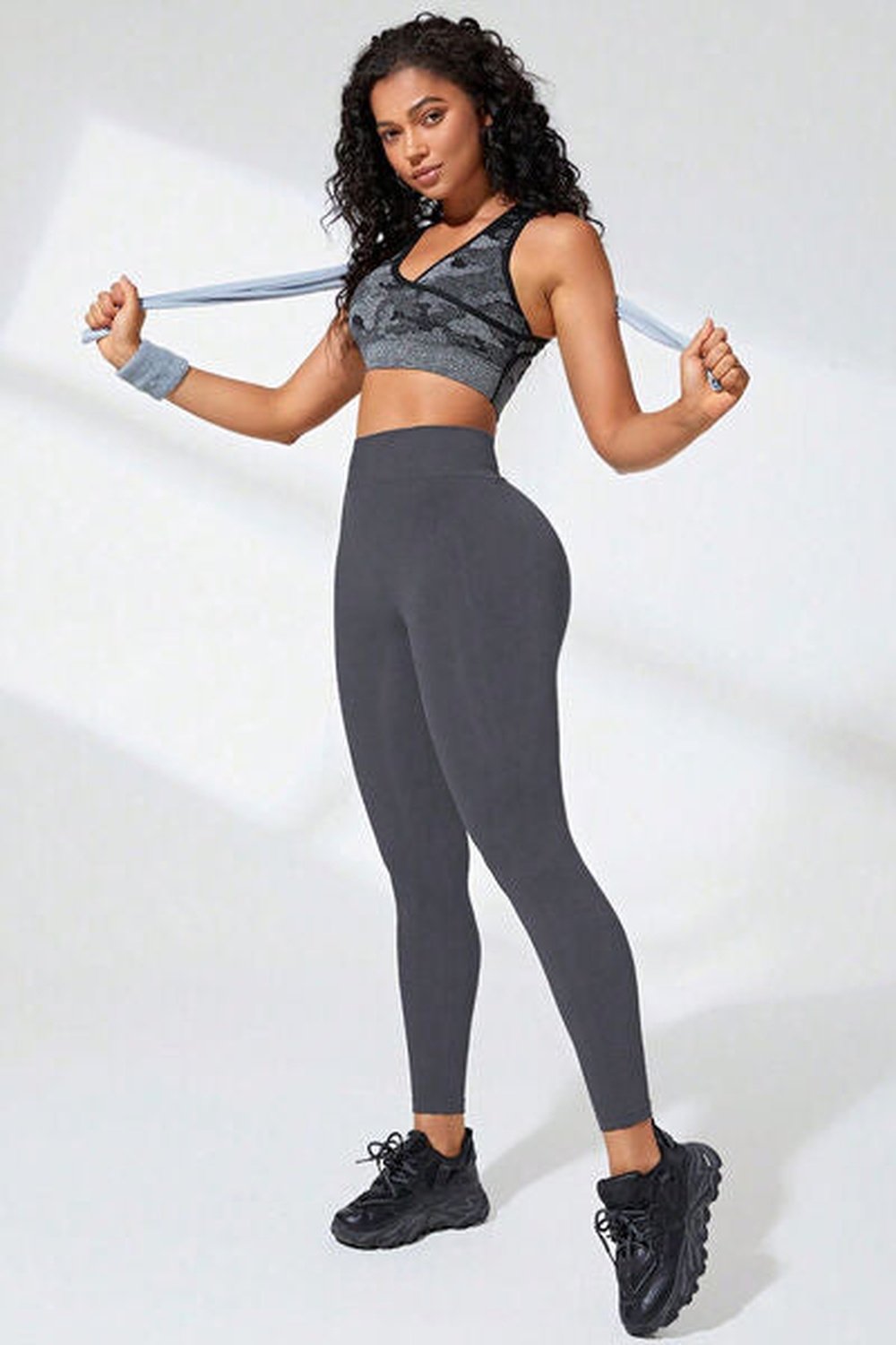 High Waist Active Leggings - Leggings - FITGGINS