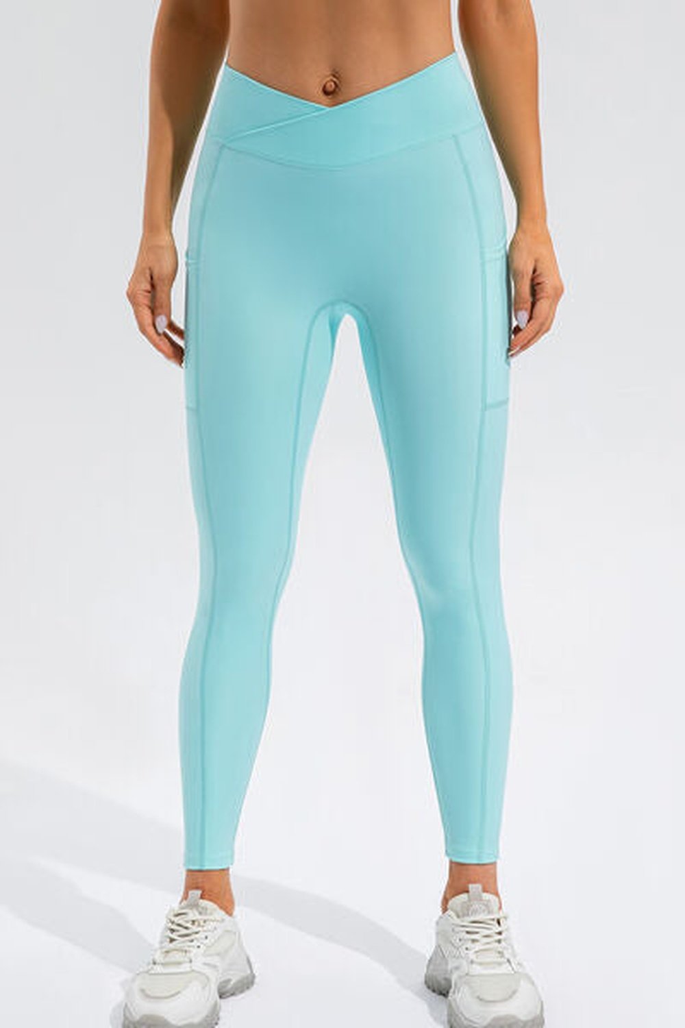 High Waist Active Leggings with Pockets - Leggings - FITGGINS