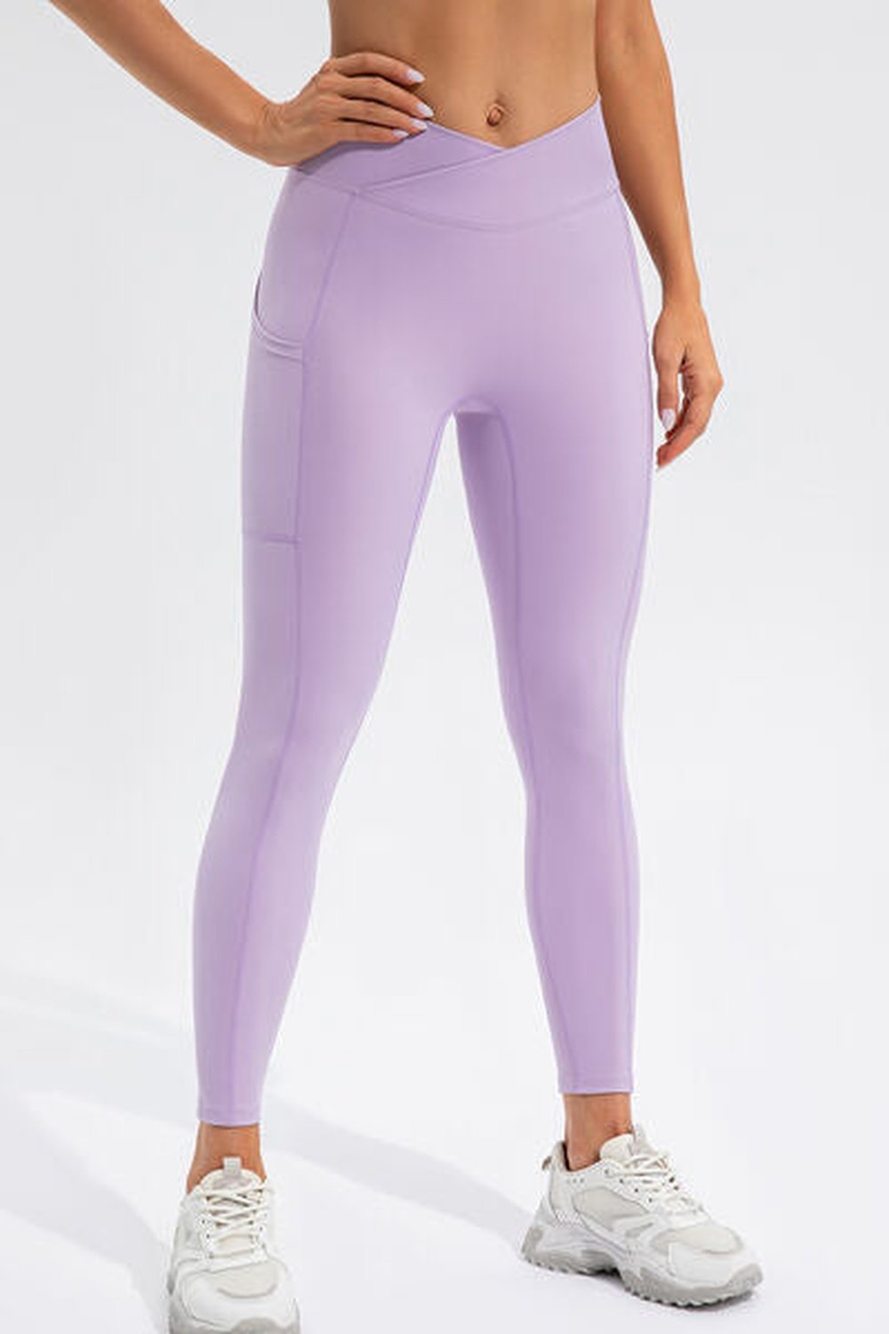 High Waist Active Leggings with Pockets - Leggings - FITGGINS