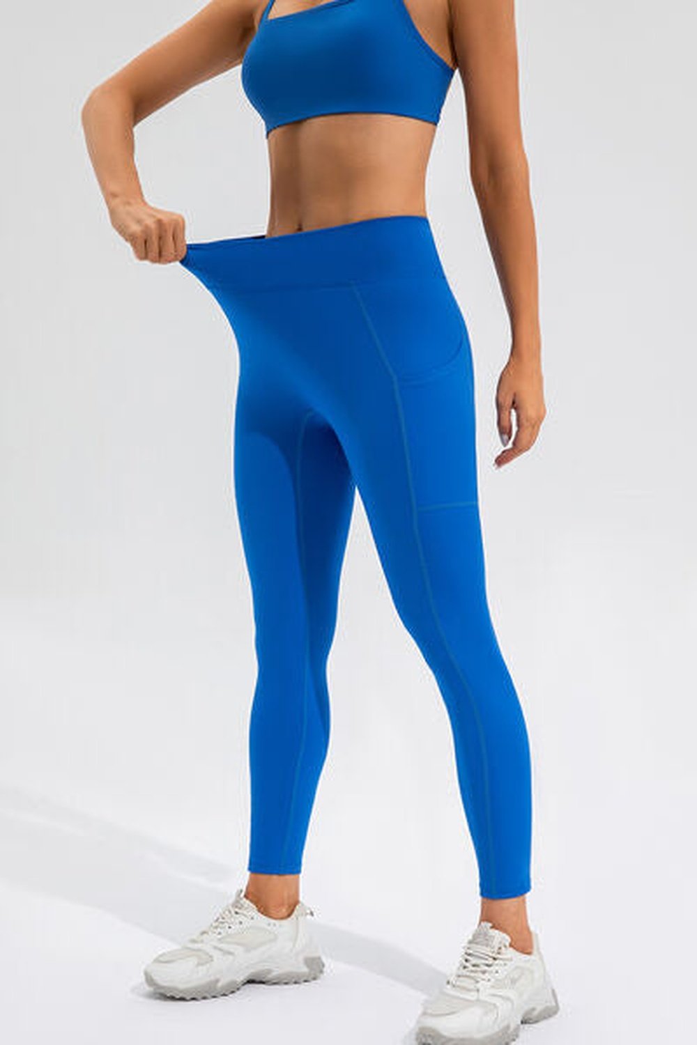 High Waist Active Leggings with Pockets - Leggings - FITGGINS