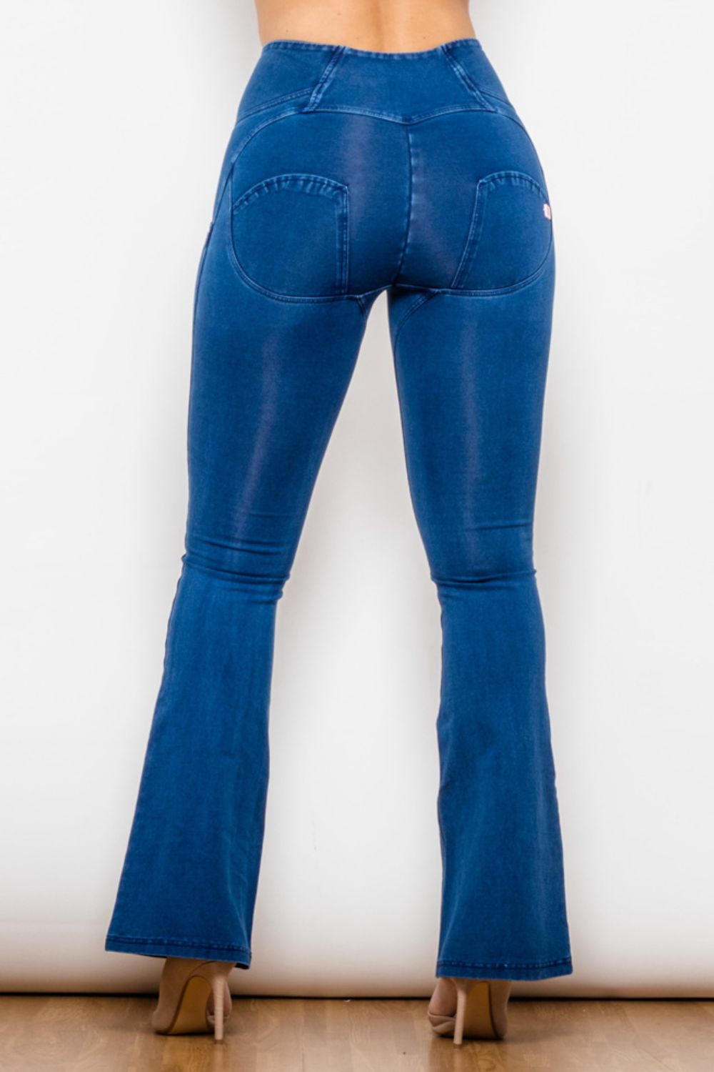 High Waist Zip Detail Flare Long Jeans - Jeans - FITGGINS