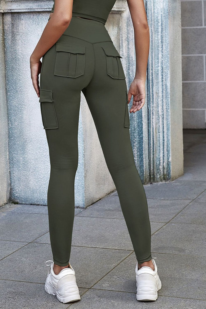 High Waist Leggings with Pockets - Leggings - FITGGINS