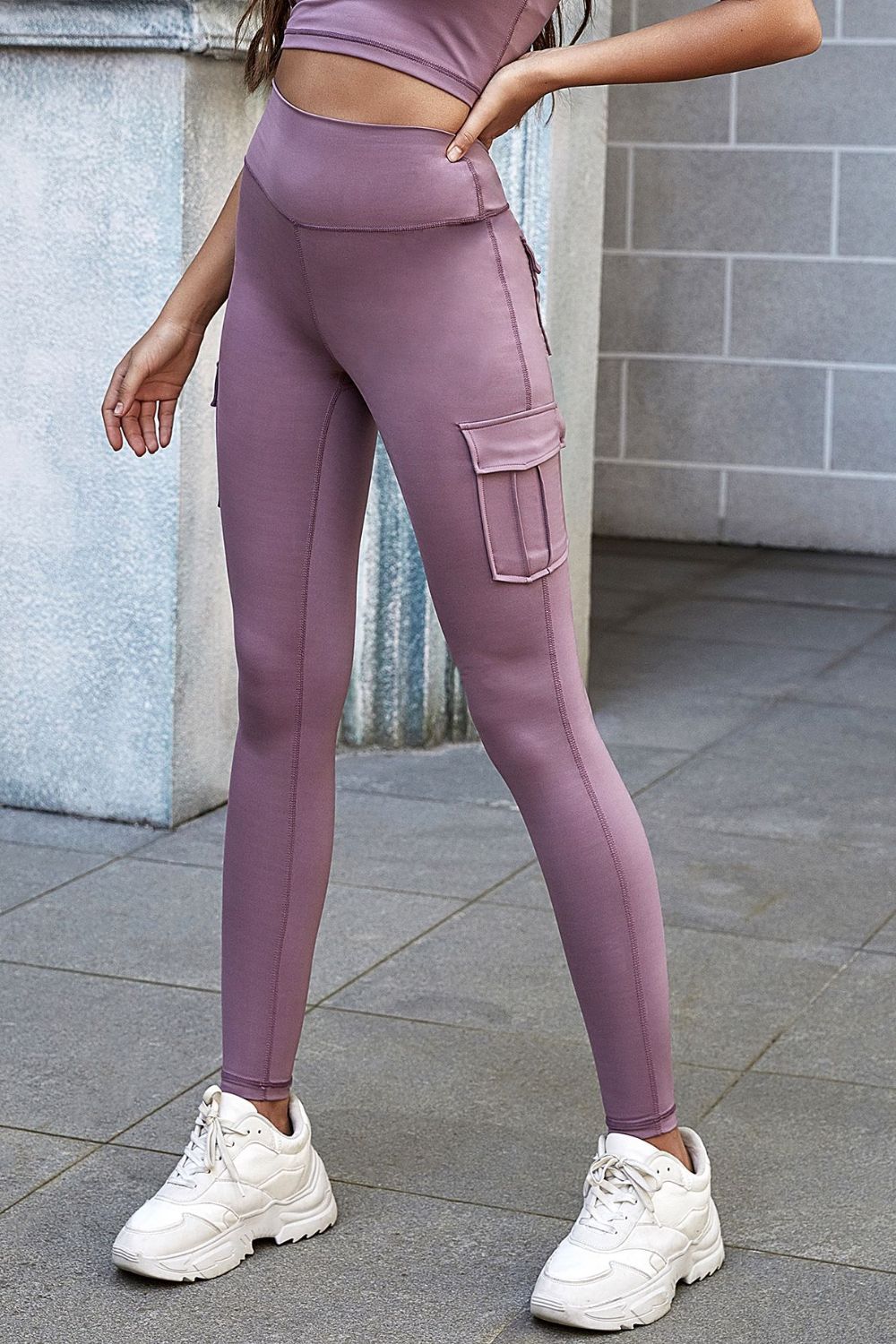 High Waist Leggings with Pockets - Leggings - FITGGINS