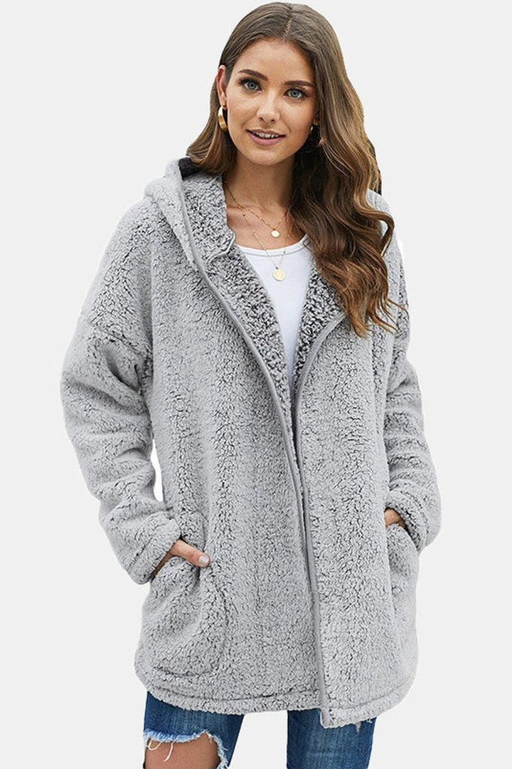 Hooded Teddy Coat - Jackets - FITGGINS