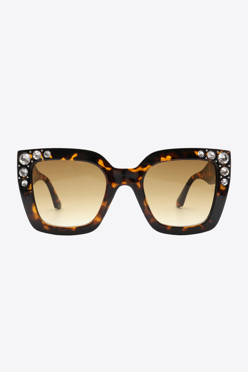 Inlaid Rhinestone Polycarbonate Sunglasses - Sunglasses - FITGGINS