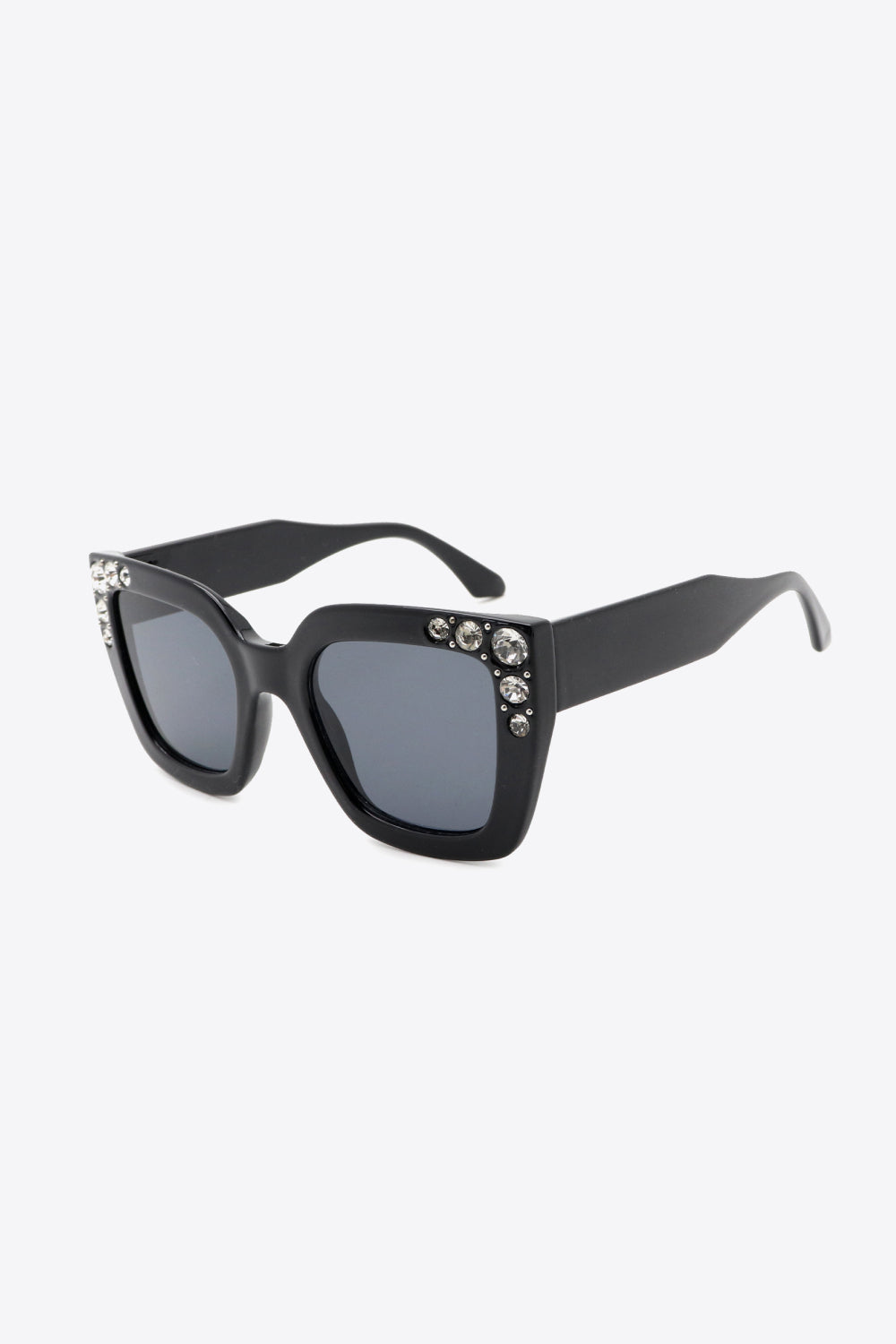 Inlaid Rhinestone Polycarbonate Sunglasses - Sunglasses - FITGGINS