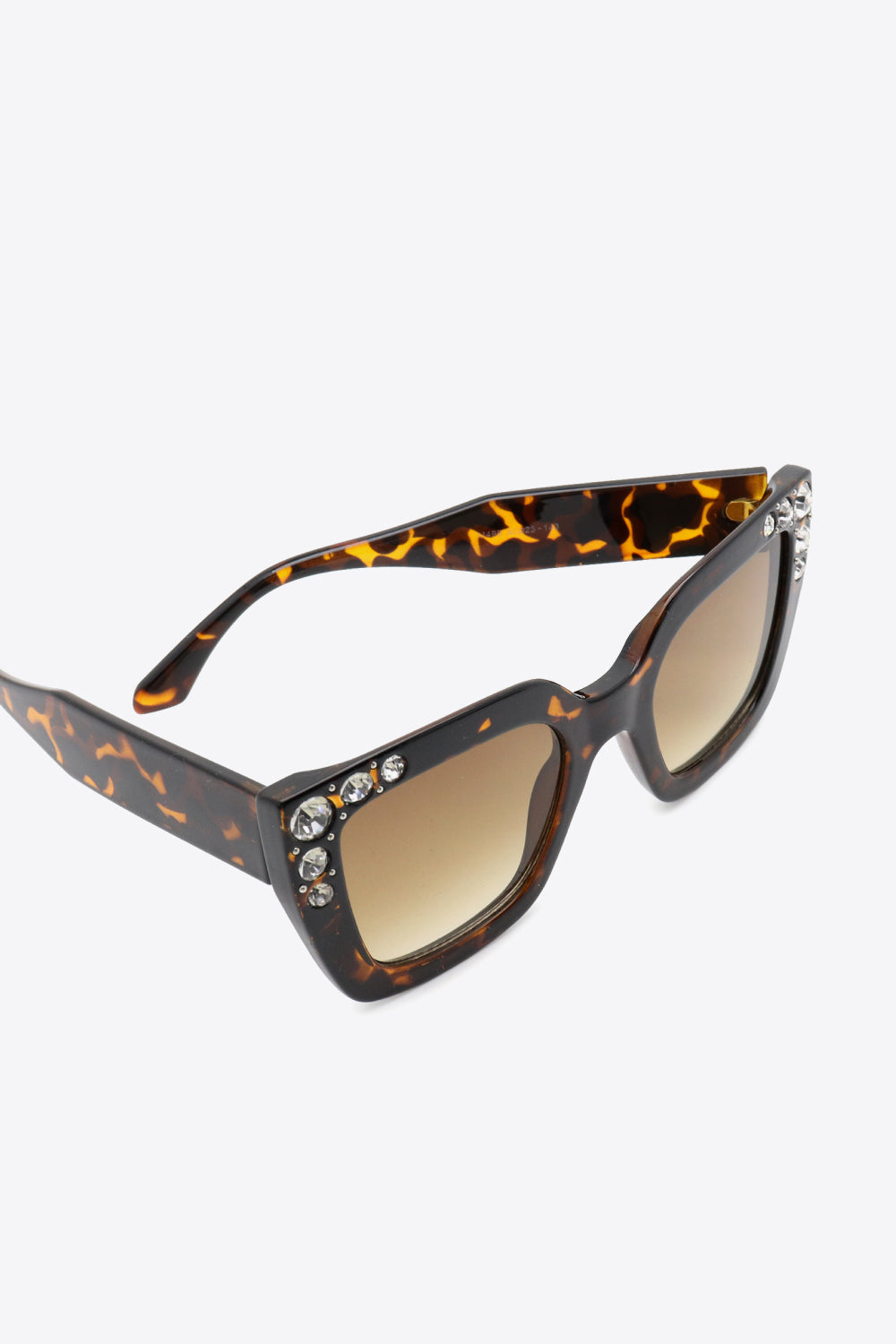 Inlaid Rhinestone Polycarbonate Sunglasses - Sunglasses - FITGGINS