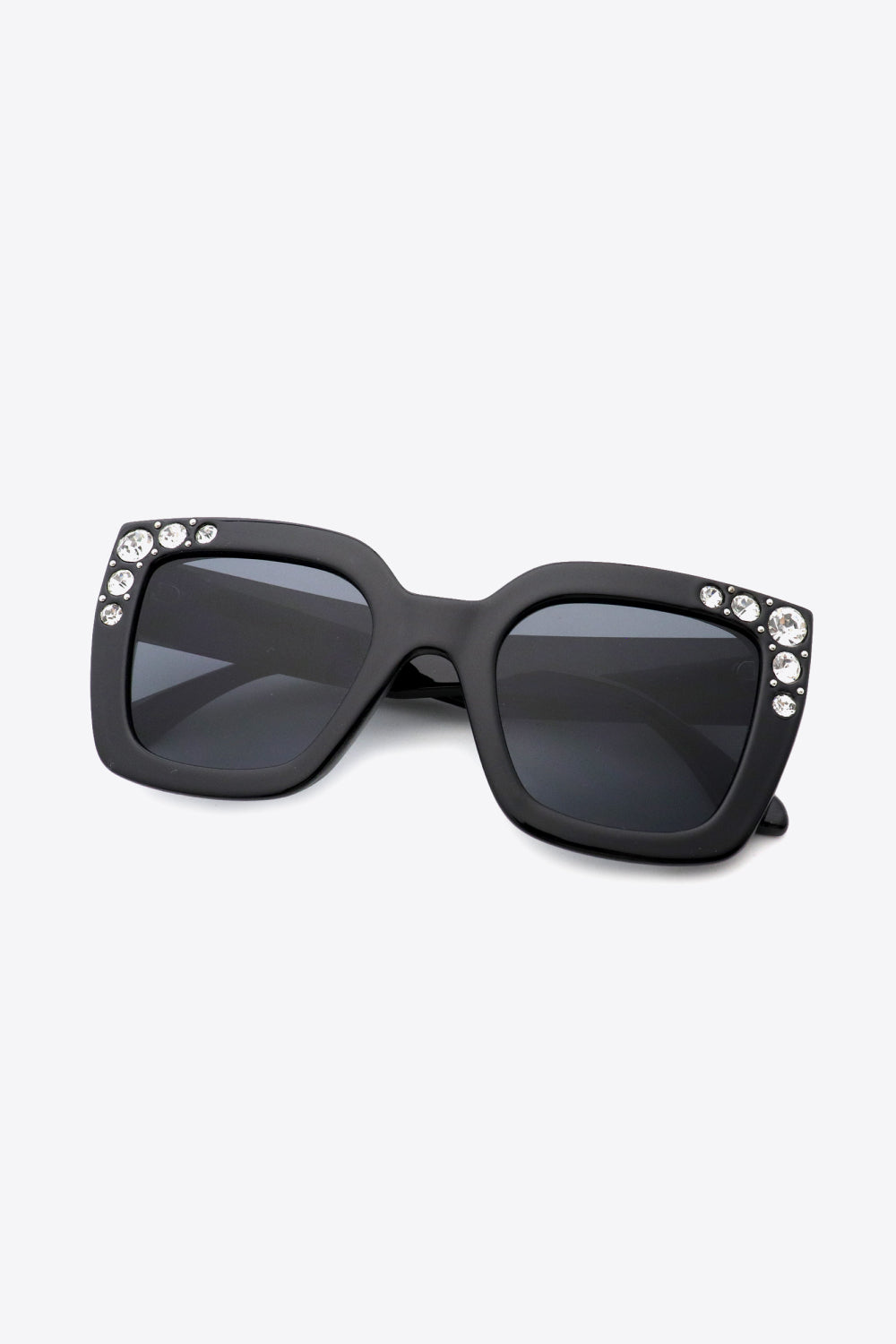 Inlaid Rhinestone Polycarbonate Sunglasses - Sunglasses - FITGGINS