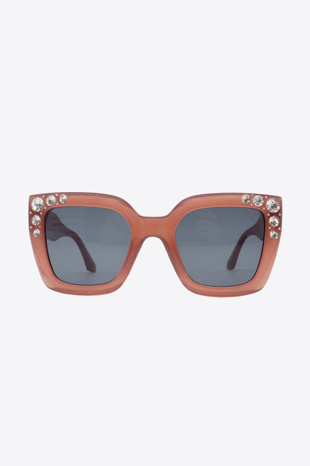 Inlaid Rhinestone Polycarbonate Sunglasses - Sunglasses - FITGGINS