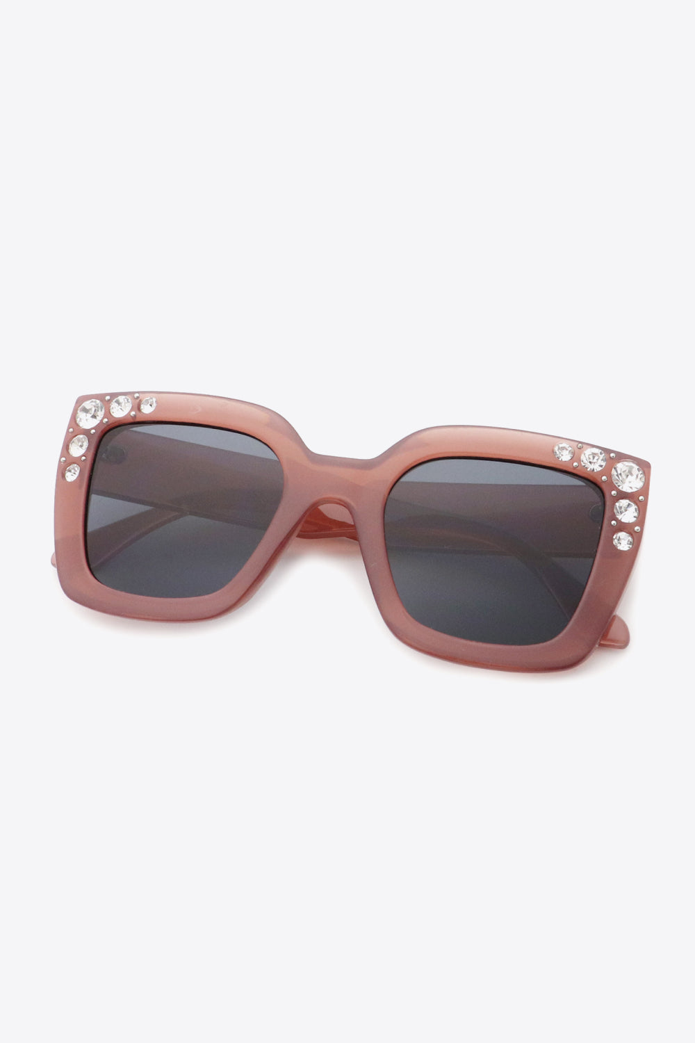 Inlaid Rhinestone Polycarbonate Sunglasses - Sunglasses - FITGGINS