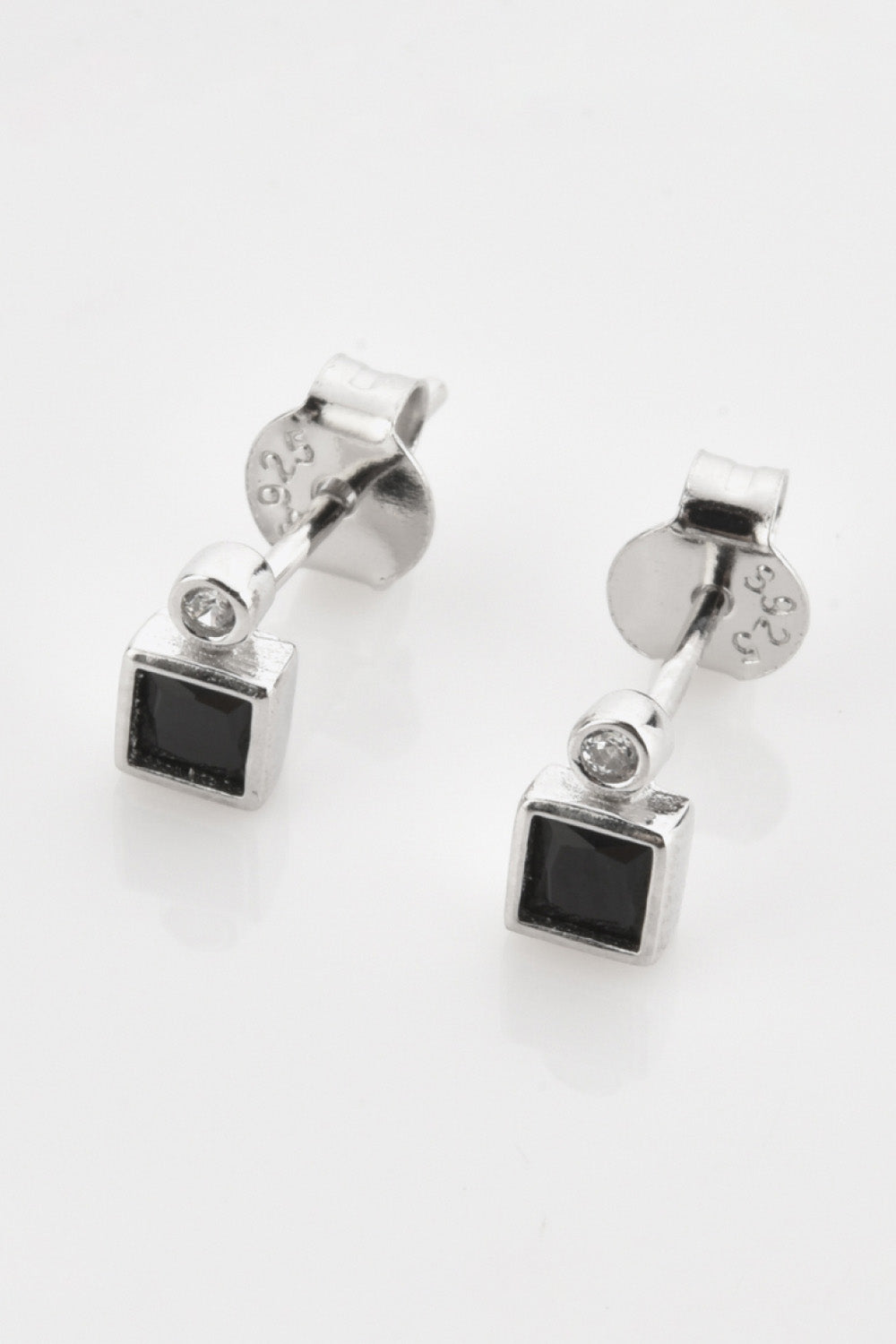 Inlaid Zircon Square 925 Sterling Silver Earrings - Earrings - FITGGINS