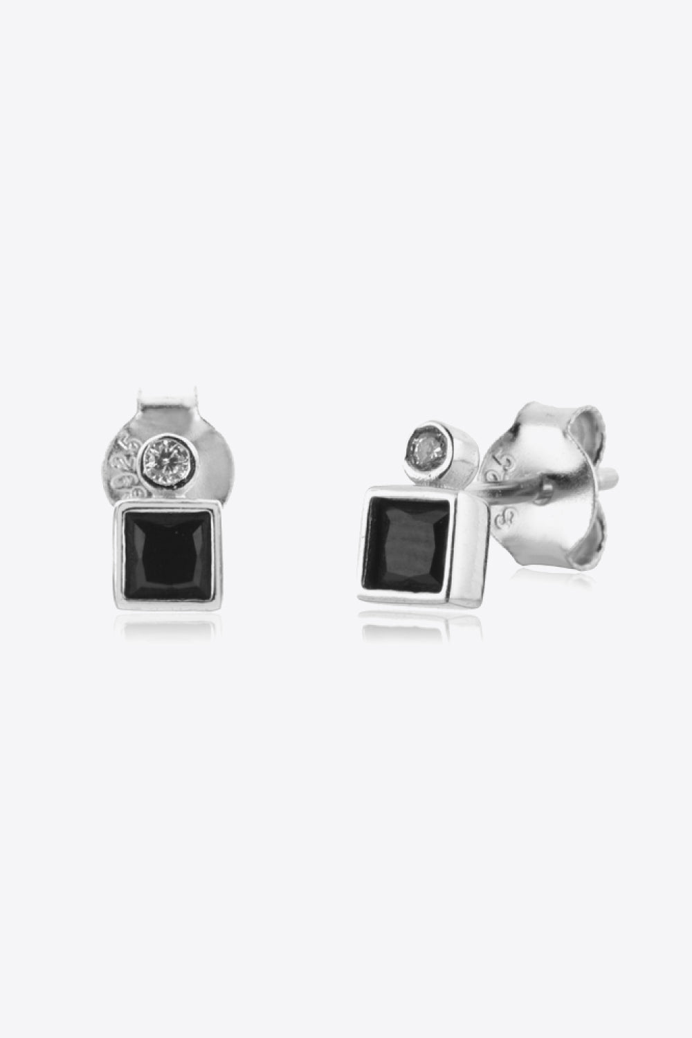 Inlaid Zircon Square 925 Sterling Silver Earrings - Earrings - FITGGINS