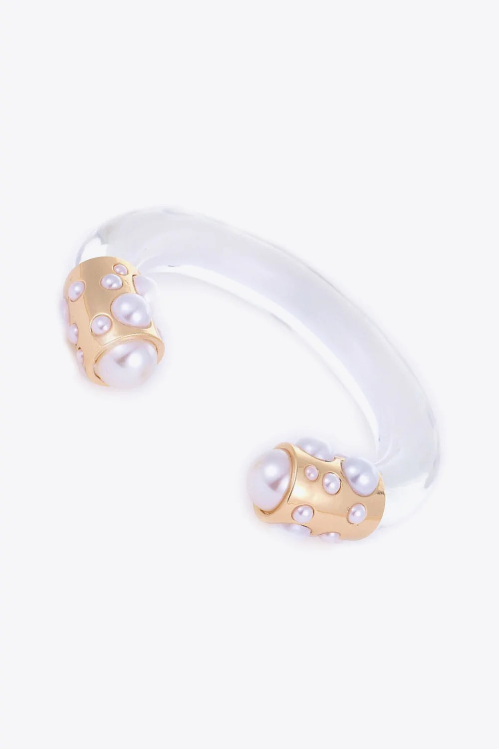 Inlaid Pearl Open Bracelet - Bracelets - FITGGINS